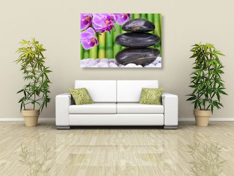 OBRAZ JAPONSKÁ ZEN ZAHRADA - OBRAZY FENG SHUI - OBRAZY