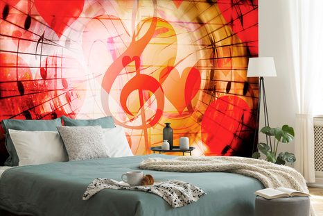 SELBSTKLEBENDE TAPETE LIEBE ZUR MUSIK - SELBSTKLEBENDE TAPETEN - TAPETEN