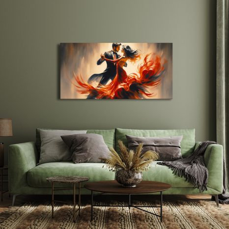 WANDBILD LEIDENSCHAFT IM RHYTHMUS DES TANGOS - BILDER VON MENSCHEN - BILDER