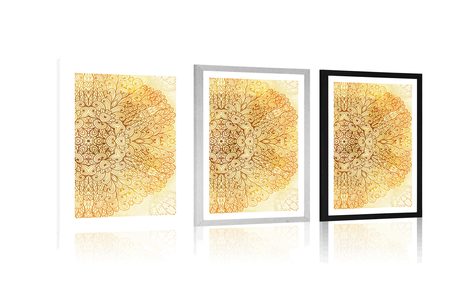 POSTER – MANDALA ETNICA DORATA - FENG SHUI - POSTER