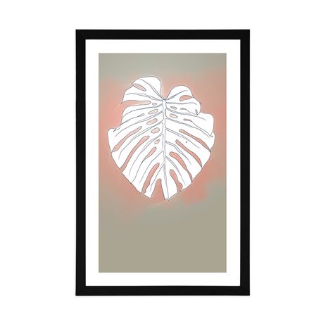 POSTER – LINEA DELLA FOGLIA DI MONSTERA - MOTIVI DALLA NOSTRA OFFICINA - POSTER