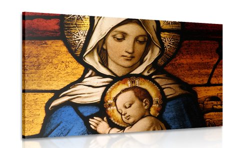 CANVAS PRINT VIRGIN MARY WITH BABY JESUS