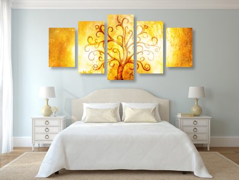 5-DÍLNÝ OBRAZ STROM ŽIVOTA - OBRAZY STROMY ŽIVOTA - OBRAZY