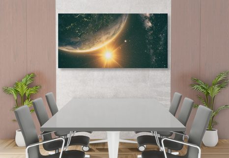 OBRAZ POHLED NA SLUNCE Z VESMÍRU - OBRAZY VESMÍRU A HVĚZD - OBRAZY