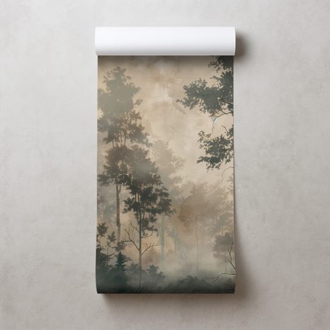 TAPETA GOZDNA MEGLA V SIVIH TONIH - TAPETE GOZD - TAPETE