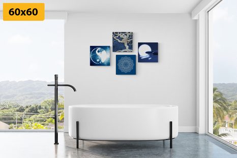 SET DI QUADRI – FENG SHUI IN BLU - COLLEZIONI DI QUADRI - STAMPE E QUADRI