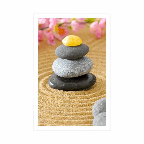 PLAKÁT PYRAMIDA ZEN KAMENŮ - FENG SHUI - PLAKÁTY