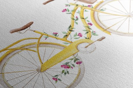 WANDBILD ILLUSTRATION EINES RETRO-FAHRRADS - VINTAGE- UND RETRO-BILDER - BILDER