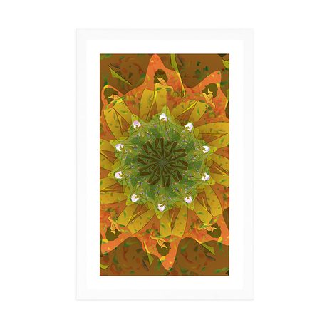 POSTER MIT PASSEPARTOUT EINZIGARTIGES MUSTER MIT FRAUEN - MOTIVE AUS UNSERER WERKSTATT - POSTER