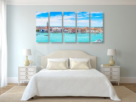 5-RÉSZES KÉP KILÁTÁS VELENCÉRE - VÁROST ÁBRÁZOLÓ KÉPEK - KÉPEK