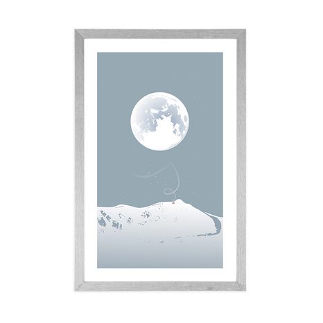 PLAKÁT S PASPARTOU ÚPLNĚK MĚSÍCE - MOTIVY Z NAŠÍ DÍLNY - PLAKÁTY