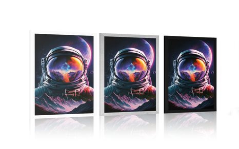 PLAKAT PORTRET ASTRONAUTA - ASTRONAUTI - PLAKATI