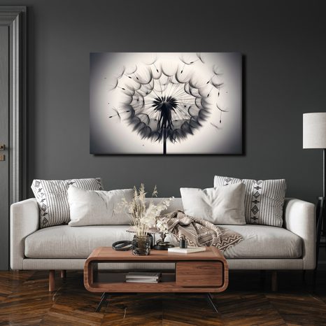 WANDBILD FLIEGENDE PUSTEBLUMENSAMEN - BILDER LÖWENZAHN - BILDER