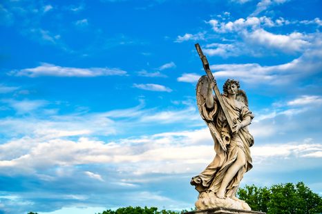 FOTOTAPETA ANDĚL S KŘÍŽEM - TAPETY ANDĚLÉ - TAPETY