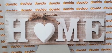 TABLOU CU INSCRIPȚIE HOME ÎN DESIGN VINTAGE - TABLOURI CI CITATE ȘI INSCRIPȚII - TABLOURI