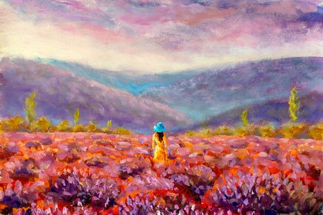 SELBSTKLEBENDE TAPETE MÄDCHEN IM GELBEN KLEID - SELBSTKLEBENDE TAPETEN - TAPETEN