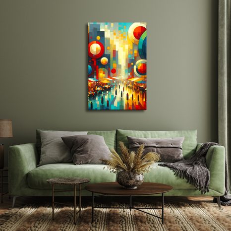 TABLOU GEOMETRIA ORAȘULUI - TABLOURI ABSTRACTE - TABLOURI