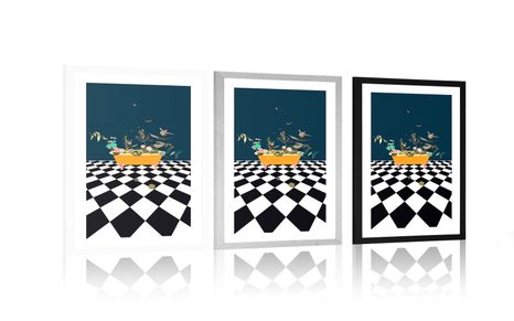 PLAKÁT S PASPARTOU BOTANIKA PLNÁ FANTAZIE - MOTIVY Z NAŠÍ DÍLNY - PLAKÁTY