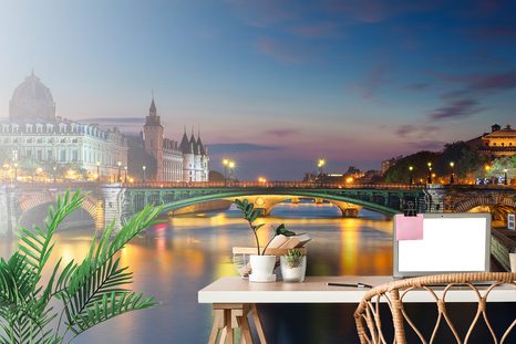 SELBSTKLEBENDE FOTOTAPETE ERSTAUNLICHES PANORAMA VON PARIS - SELBSTKLEBENDE TAPETEN - TAPETEN