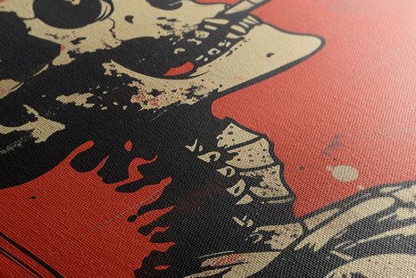 TABLOU JAPANDI SCHELET FUMĂTOR - JAPANDI TABLOURI - TABLOURI