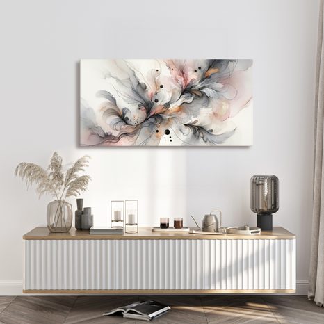 OBRAZ KVĚTINOVÉ LINIE V MLZE - PICTURES OF ABSTRACT SHAPES - PICTURES