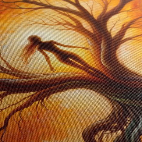 WANDBILD FRAU IM BAUM DES LEBENS - BILDER BÄUME DES LEBENS - BILDER