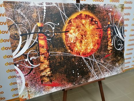 OBRAZ AFRICKÉ SLUNCE - ABSTRAKTNÍ OBRAZY - OBRAZY