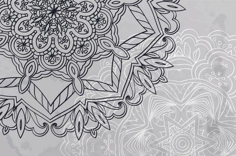 CARTA DA PARATI – MANDALA IN BIANCO E NERO - CARTA DA PARATI BIANCO E NERO - CARTA DA PARATI