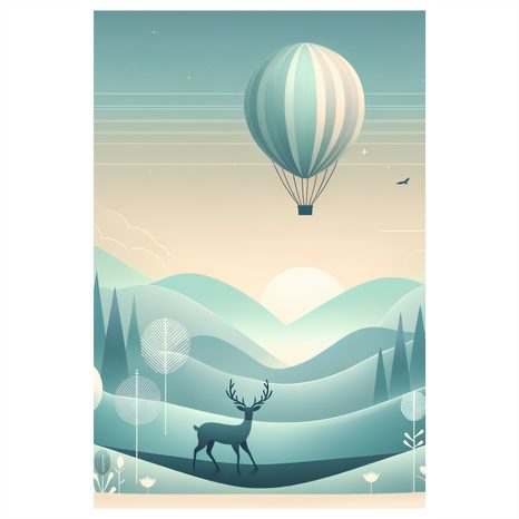 OBRAZ JELEŇ V MODREJ KRAJINE - OBRAZY JELENE - OBRAZY