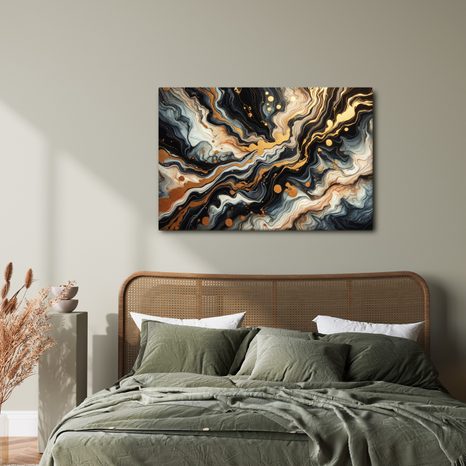 OBRAZ ZLATÝ CHAOS - OBRAZY ABSTRAKTNÍ TVARY - OBRAZY