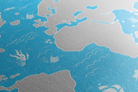 TABLOU HARTA LUMII ÎN ALBASTRU CERESC - TABLOURI CU HĂRȚI - TABLOURI