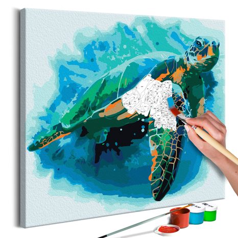 PICTURE PAINTING BY NUMBERS TURTLE