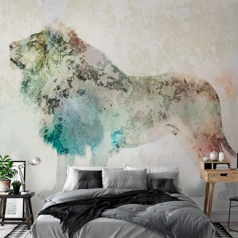 SELF ADHESIVE WALLPAPER COLORED LION