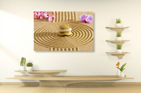 QUADRO SU TELA – GIARDINO GIAPPONESE CON ELEMENTI FENG SHUI - QUADRI FENG SHUI - STAMPE E QUADRI