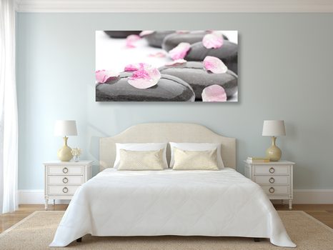 OBRAZ WELLNES KAMENY S LUPÍNKY - OBRAZY FENG SHUI - OBRAZY