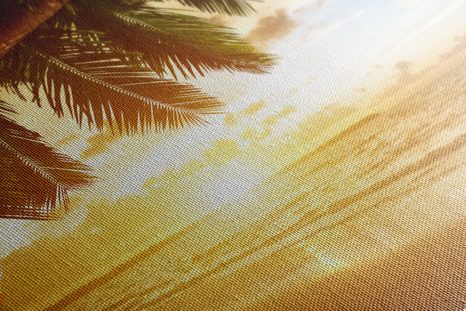 КАРТИНА НА ПЛАТНО – ИЗГРЕВ НА КАРИБСКИЯ ПЛАЖ - КАРТИНИ НА ПРИРОДАТА И ПЕЙЗАЖИ - КАРТИНИ