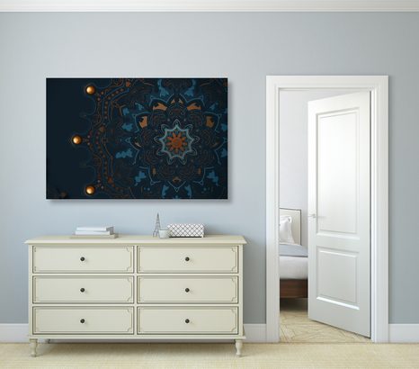 WANDBILD LUXURIÖSES MANDALA - BILDER MIT FENG SHUI-MOTIVEN - BILDER