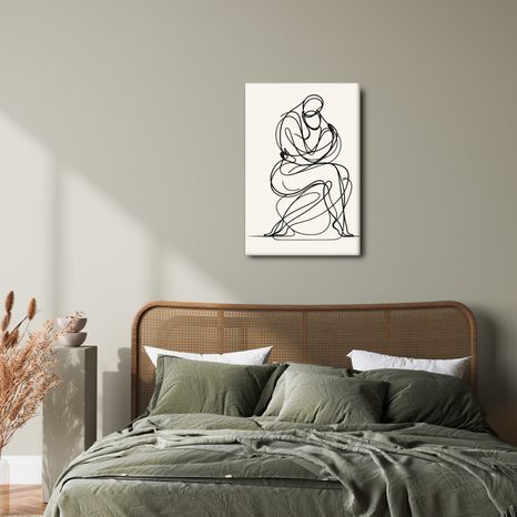 WANDBILD ABSTRAKTE LINIEN IN RUHE - BILDER MIT LIEBESMOTIVEN - BILDER