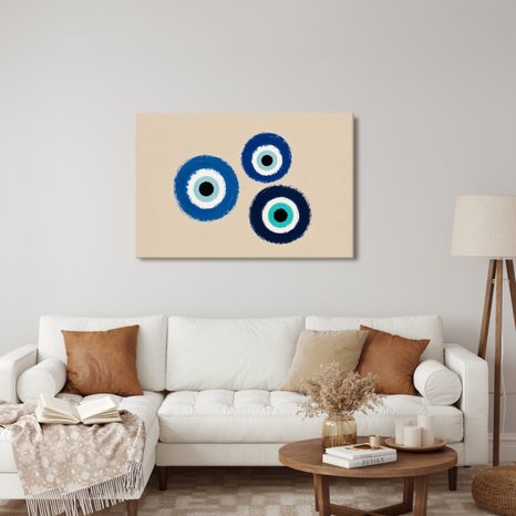 WANDBILD BLAUE SCHUTZAUGEN - WANDBILDER NACH MOTIV - BILDER