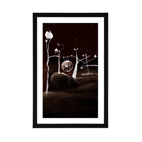 PLAKÁT S PASPARTOU A NÁPISEM HOME - MOTIVY Z NAŠÍ DÍLNY - PLAKÁTY