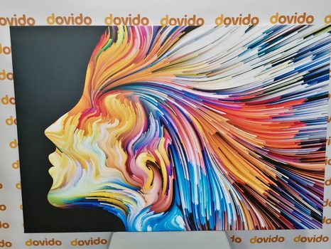 WANDBILD FARBIGES FRAUENPROFIL - ABSTRAKTE BILDER - BILDER