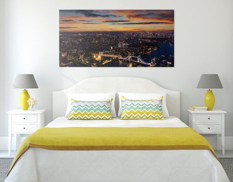 WANDBILD LUFTAUFNAHME VON TOWER BRIDGE - BILDER VON STÄDTEN - BILDER