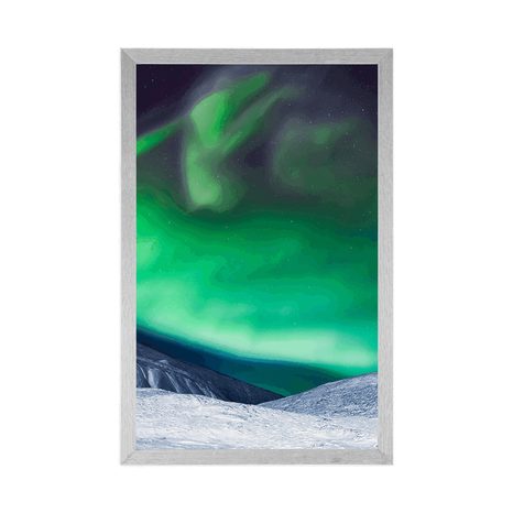 PLAKÁT POLÁRNÍ ZÁŘE NA OBLOZE - PŘÍRODA - PLAKÁTY