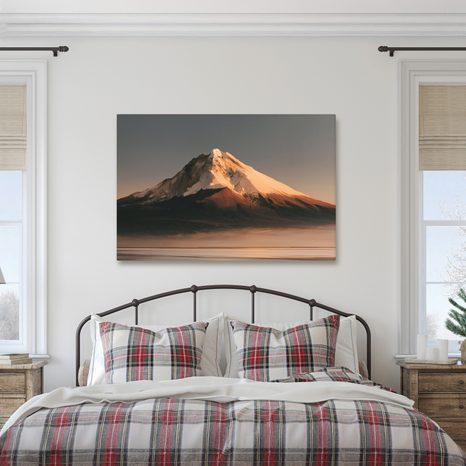 TABLEAU SUR TOILE – SOMMET MONTAGNEUX AU CRÉPUSCULE - TABLEAUX DE MONTAGNE - TABLEAUX