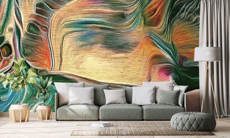 SAMOLEPÍCÍ TAPETA PSYCHADELICKÁ ABSTRAKCE - SAMOLEPÍCÍ TAPETY - TAPETY