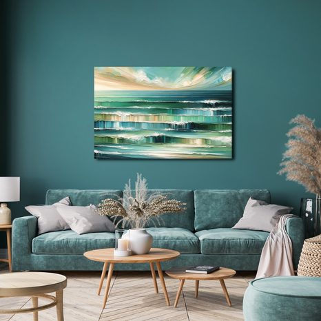 WANDBILD OZEANWELLEN UND HIMMEL - BILDER MEER UND STRAND - BILDER