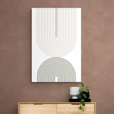 TABLOU CURCUBEIE MINIMALISTE MID-CENTURY - TABLOURI ABSTRACTE - TABLOURI