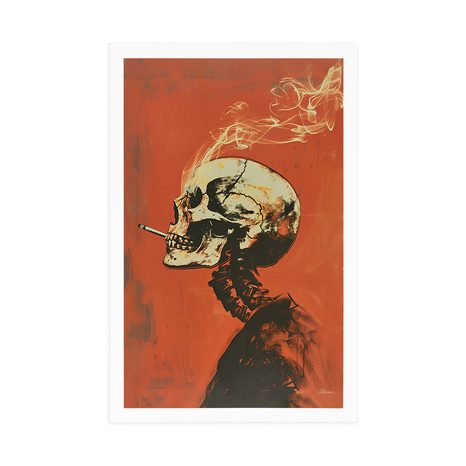 PLAKÁT JAPANDI KOSTLIVEC S CIGARETOU - JAPANDI - PLAKÁTY