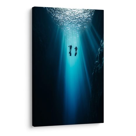 QUADRO SU TELA – LUCE NELLE PROFONDITÀ - QUADRI MARE E SPIAGGIA - STAMPE E QUADRI