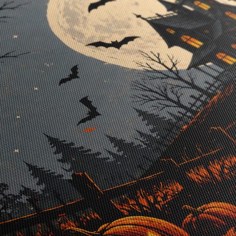 WANDBILD SPUKHAUS UNTER DEM VOLLMOND - HALLOWEEN- UND HORROR-BILDER - BILDER